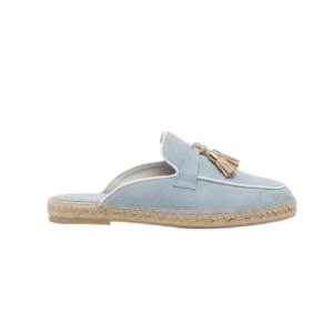 Mules Mocassin Bleu Ciel Élégance