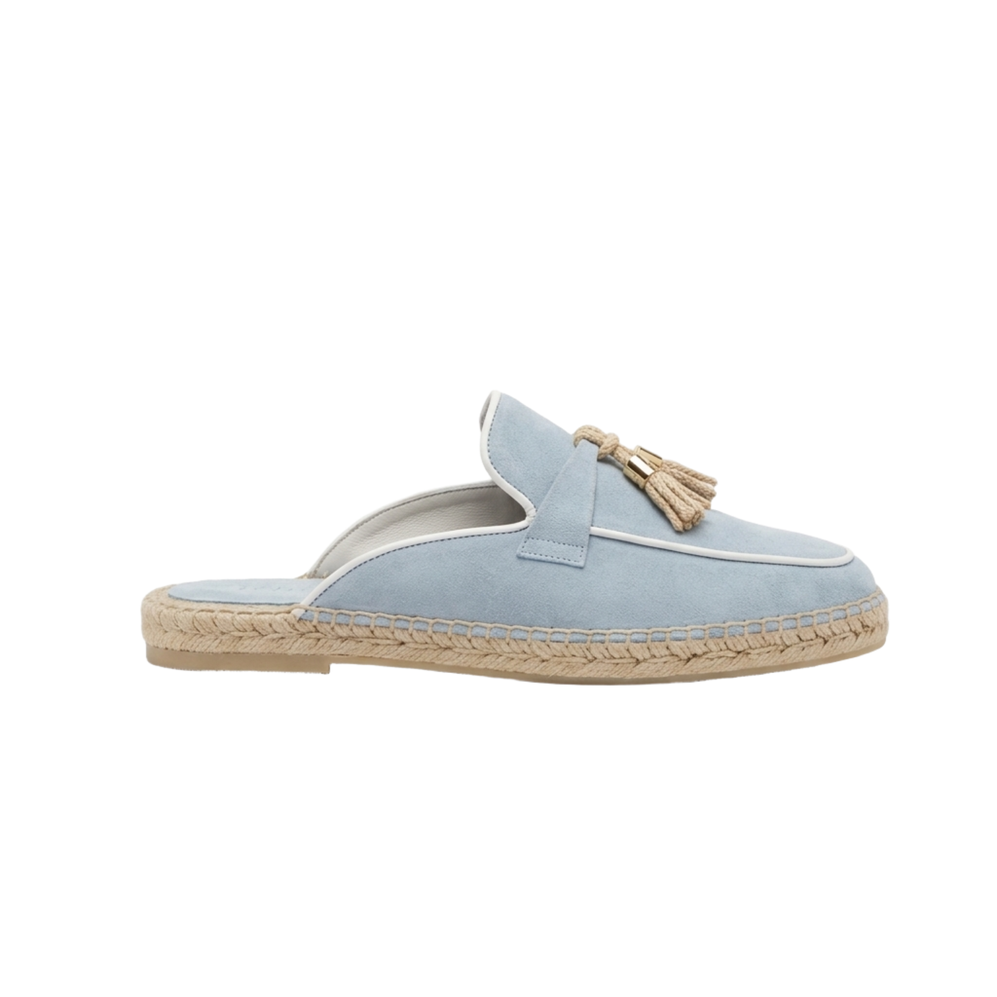 Mules Mocassin Bleu Ciel Élégance